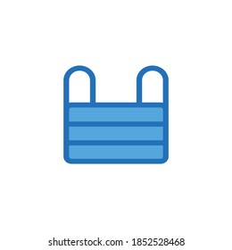 facial medical mask. vector flat icon