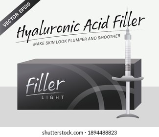 Facial Medical procedure vector of hyaluronic acid filler (HA-Filler)