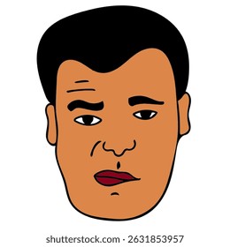 ilustração de paralisia do nervo facial de um homem útil para projetos de saúde