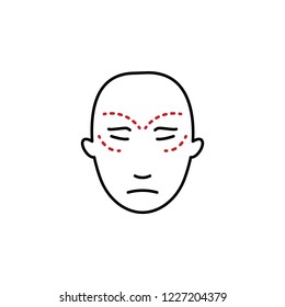 Facial plastic surgery 2 colored line icon. Simple colored element illustration. Facial plastic surgery icon design from medicine set