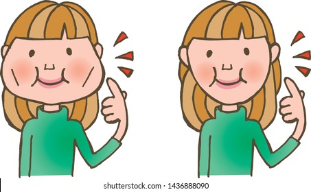 Facial plastic surgery before and after