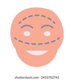 Facial Plastic Surgery Vector Flat Icon For Personal And Commercial Use.
