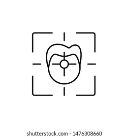 Facial recognition, augmented reality icon. Element of augmented reality icon