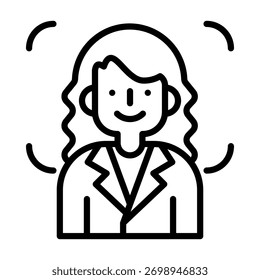 Facial Recognition Icon Element For Design And Vector