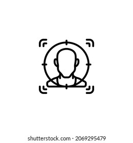 Symbol der Gesichtserkennung, Vektorvorlage