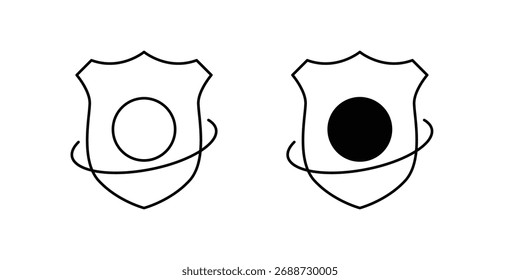 Facial Recognition set icon with white background vector stock illustration