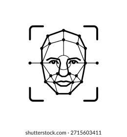 Elemento de design gráfico do sistema de reconhecimento facial