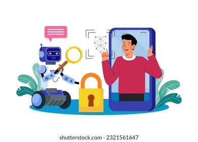 Facial recognition systems use AI for identification.