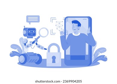 Facial recognition systems use AI for identification.