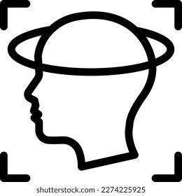 facial recognition Vector illustration on a transparent background. Premium quality symbols. Thin icons for concept and graphic design.