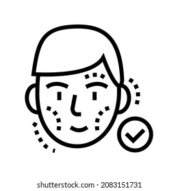 Facial Reconstruction Surgery Line Icon Vector. Facial Reconstruction Surgery Sign. Isolated Contour Symbol Black Illustration