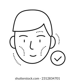 facial reconstruction surgery line icon vector. facial reconstruction surgery sign. isolated contour symbol black illustration