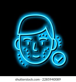 facial reconstruction surgery neon light sign vector. facial reconstruction surgery illustration