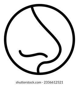 Facial rhinoplasty icon outline vector. Nose surgery. Face plastic
