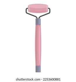 Facial roller icon cartoon vector. Face skin. Care tool