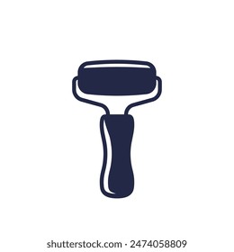 facial roller icon on white