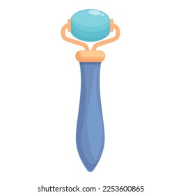 Facial roller tool icon cartoon vector. Face care. Fashion woman