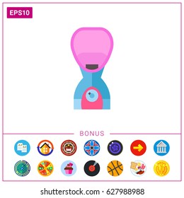 Facial sauna steamer vector icon