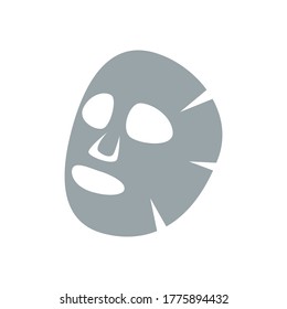Maske auf isoliertem Hintergrund. Kosmetologie, Medizin und Gesundheitswesen. Vektorgrafik in Flachstil