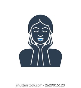 Facial Skincare Treatment Icon Isolated On White Background