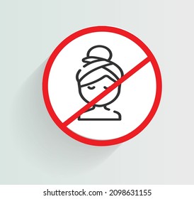 diseño de vectores de iconos de prohibición facial y spa