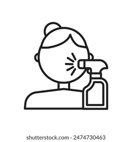 Facial Spray Icon Perfect for Skincare and Hydration Products