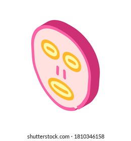 facial sunscreen mask isometric icon vector. facial sunscreen mask sign. isolated symbol illustration