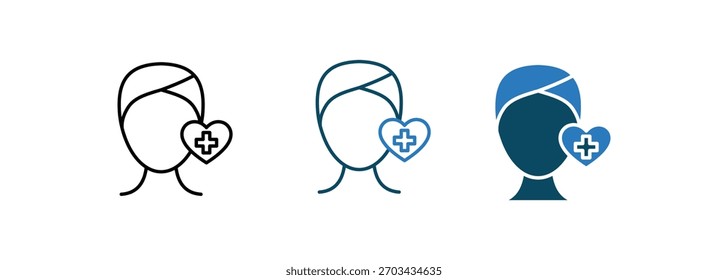 Vector de la línea del icono de la terapia facial