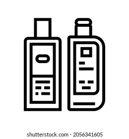 facial toner and lotion line icon vector. facial toner and lotion sign. isolated contour symbol black illustration
