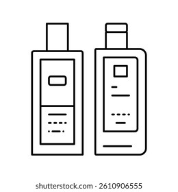 facial toner and lotion line icon vector. facial toner and lotion sign. isolated contour symbol black illustration