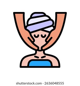 Facial Treatment Icon Lineal Color Vector Illustration