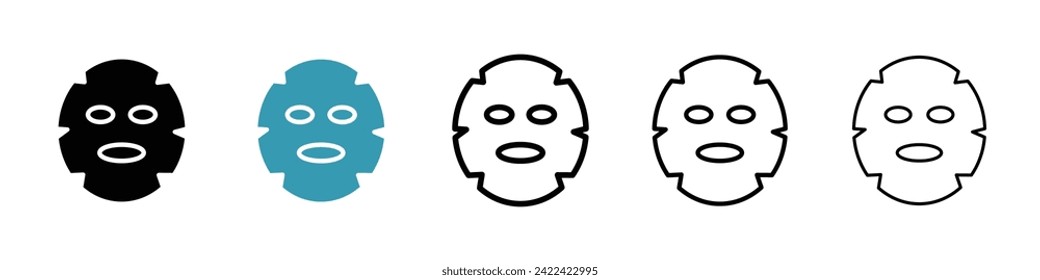 Facial Treatment Vector Icon Set. Skin Care Sheet Vector Symbol for UI Design.