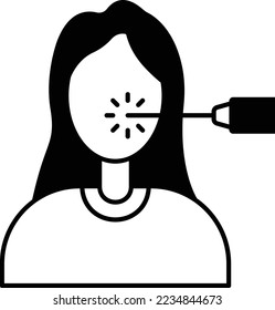 facial uplift or face-lift concept, face Rejuvenation vector icon design, beauty and personal care symbol, cosmetic dermatology sign, body aesthetics stock illustration