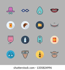 facial vector icon set