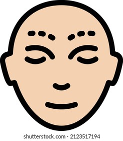 Ilustración de vectores faciales en un fondo transparente.Símbolos de calidad premium.Icono de vector de trazo para el diseño de concepto y gráfico.