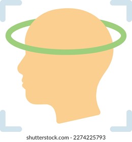 facial Vector illustration on a transparent background. Premium quality symbols. Line Color icons for concept and graphic design.