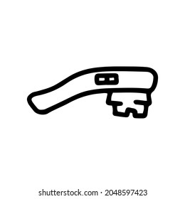 facial vibration massager line vector doodle simple icon