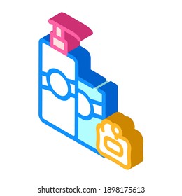 facial wax plates isometric icon vector. facial wax plates sign. isolated symbol illustration