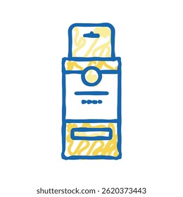 facial wax plates package doodle icon sketch vector. facial wax plates package sign. isolated symbol illustration