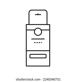 facial wax plates package line icon vector. facial wax plates package sign. isolated contour symbol black illustration