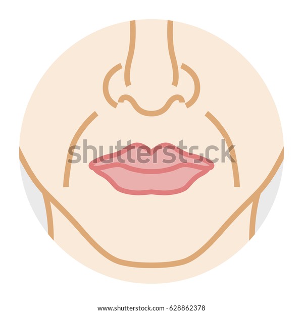 顔のしわの問題 笑い線のイラスト のベクター画像素材 ロイヤリティフリー