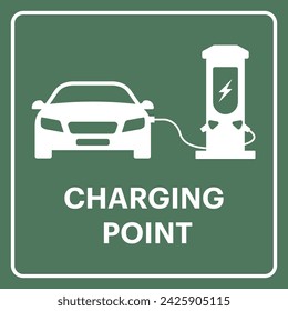 "Facilitate electric vehicle charging with our EV Charge Point Vector. Ideal for eco-friendly transportation visuals. Clear and informative design."