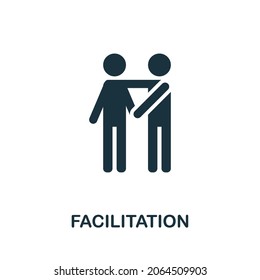 Facilitation icon. Monochrome simple element from leadership collection. Creative Facilitation icon for web design, templates, infographics and more