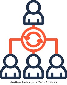 Facilitator Icon Color Line Vector Illustration