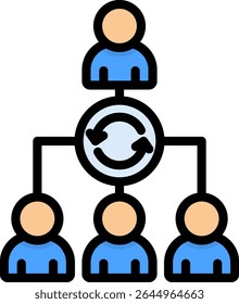 Ícone do facilitador - Ilustração do vetor de cor linear