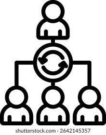 Facilitator Icon Outline Vector Illustration