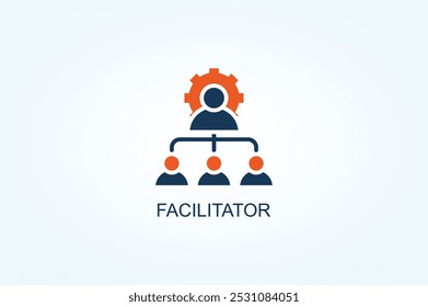 Ilustração De Símbolo De Vetor Ou De Sinal De Logotipo Do Facilitador