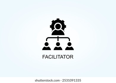 Ilustração De Símbolo De Vetor Ou De Sinal De Logotipo Do Facilitador