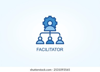 Ilustração De Símbolo De Vetor Ou De Sinal De Logotipo Do Facilitador