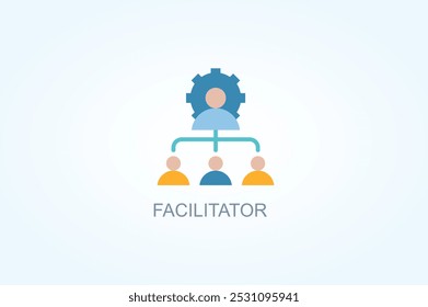 Ilustração De Símbolo De Vetor Ou De Sinal De Logotipo Do Facilitador